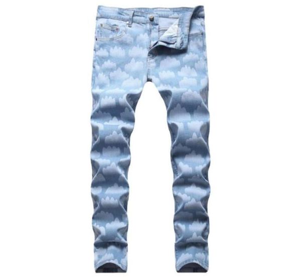 men039s jeans printed blue sky white cloud jeans straight leg light color trousers99273064798565
men039s jeans printed blue sky white cloud jeans straight leg light color trousers99273064798565