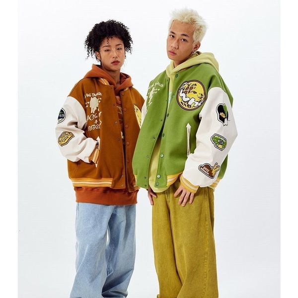 mens jackets europe and america high street personality hip hop loose couple coat men women fashion towel embroidery baseball uniform 230808, Black;brown
mens jackets europe and america high street personality hip hop loose couple coat men women fashion towel embroidery baseball uniform 230808, Black;brown
