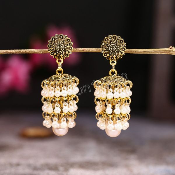 vintage ethnic long pearl tassel earrings indian jhumka jewelry fashion gold color multilayer exaggerated stud earring for women, Silver
vintage ethnic long pearl tassel earrings indian jhumka jewelry fashion gold color multilayer exaggerated stud earring for women, Silver
