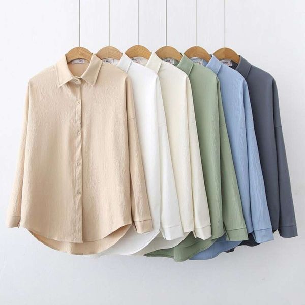 womens shirts simple long sleeved plain high end tiktok pure color wholesale, White
womens shirts simple long sleeved plain high end tiktok pure color wholesale, White