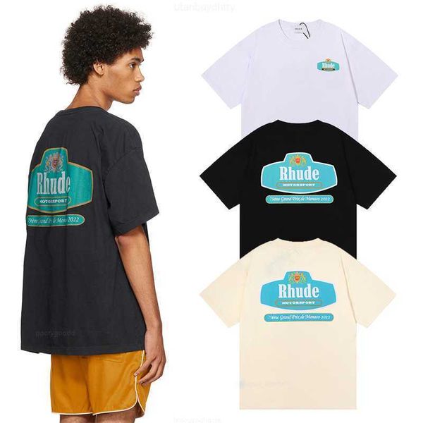 loose casual rhude all-match short sleeve men women 1 1 streetwear cotton o-neck t shirt, White;black
loose casual rhude all-match short sleeve men women 1 1 streetwear cotton o-neck t shirt, White;black