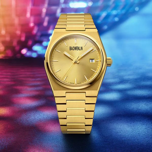 luxury all gold no13 main color fashion men's quartz movement watch steel waterproof calendar display 40mm butterfly buckle prx straps, Slivery;brown
luxury all gold no13 main color fashion men's quartz movement watch steel waterproof calendar display 40mm butterfly buckle prx straps, Slivery;brown
