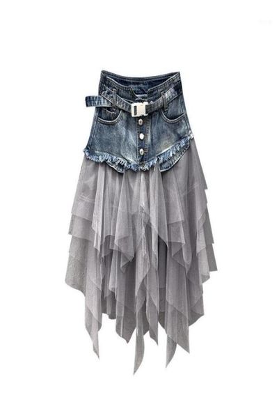 skirts summer denim jeans skirt women irregular high waisted tulle mesh patchwork pockets pleated midcalf tutu 2021 street17804856, Black
skirts summer denim jeans skirt women irregular high waisted tulle mesh patchwork pockets pleated midcalf tutu 2021 street17804856, Black
