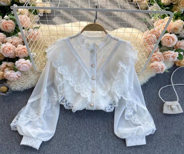 women039s blouses shirts 2021 autumn solid ruffles lace patchwork elegant women puff sleeve single breasted blusas 58864498151, White
women039s blouses shirts 2021 autumn solid ruffles lace patchwork elegant women puff sleeve single breasted blusas 58864498151, White