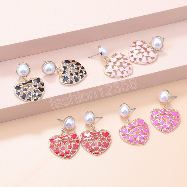 sweet peach heart pearl earrings for women fashion temperament drop oil hollow hanging earrings wedding party jewelry, Silver
sweet peach heart pearl earrings for women fashion temperament drop oil hollow hanging earrings wedding party jewelry, Silver