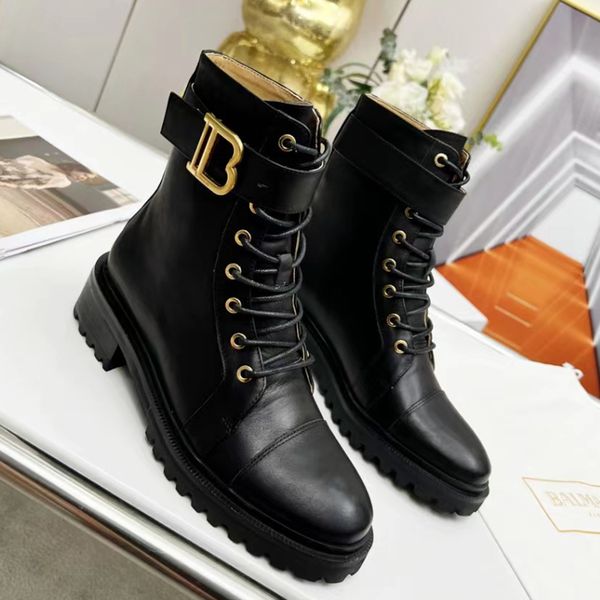 full grain leather low heel ankle boots calf buckle leather lace-up rounded toe combat boots women's outdoor shoes luxury designer boot, Black
full grain leather low heel ankle boots calf buckle leather lace-up rounded toe combat boots women's outdoor shoes luxury designer boot, Black