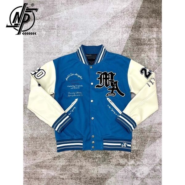 mens jackets highend brand wool baseball jacket men heavy industry embroidered pu leather sleeves women short coat fashion couple clothes 23, Black;brown
mens jackets highend brand wool baseball jacket men heavy industry embroidered pu leather sleeves women short coat fashion couple clothes 23, Black;brown