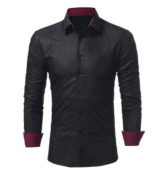fashion male shirt longsleeves classic dark stripes embossed mens dress shirts slim men shirt 3xl3624072, White;black
fashion male shirt longsleeves classic dark stripes embossed mens dress shirts slim men shirt 3xl3624072, White;black