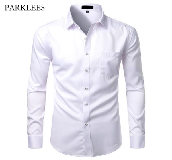 white mens bamboo fiber shirts casual slim fit button up dress shirts men solid soical shirt with pocket formal business camisas3312590, White;black
white mens bamboo fiber shirts casual slim fit button up dress shirts men solid soical shirt with pocket formal business camisas3312590, White;black