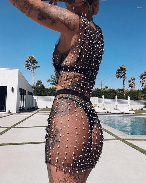 women's swimwear women bikini cover-up set shiny pearl rhines mesh two-pieces beach wear sleeveless smock crop high waist skirt2959491, White;black
women's swimwear women bikini cover-up set shiny pearl rhines mesh two-pieces beach wear sleeveless smock crop high waist skirt2959491, White;black