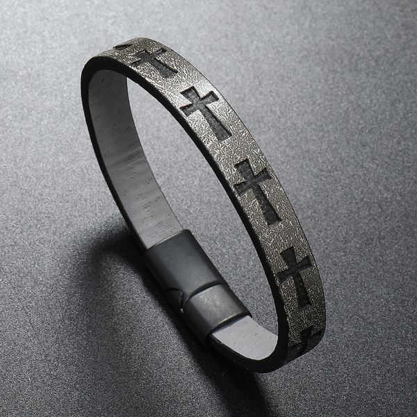 fashion men gift cross pattern leather bracelet bangle jewelry for wholesale, Golden;silver
fashion men gift cross pattern leather bracelet bangle jewelry for wholesale, Golden;silver
