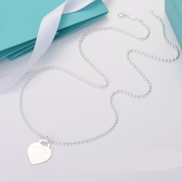 new 100% 925 sterling silver necklace pendant heart bead long 34" chain devil love heart tag necklaces luxury brand tif for women desig
new 100% 925 sterling silver necklace pendant heart bead long 34" chain devil love heart tag necklaces luxury brand tif for women desig