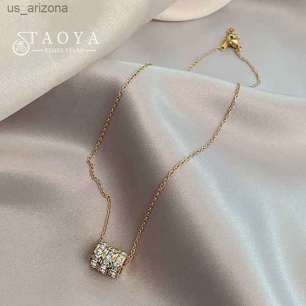 2023 design sense gold color circular pendant stainless steel necklace girl's colorless jewelry for womens fashion accessories l230620, Silver
2023 design sense gold color circular pendant stainless steel necklace girl's colorless jewelry for womens fashion accessories l230620, Silver