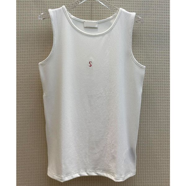 8.9 fashion comfortable letter embroidery sleeveless stretchy knitted tank women, White
8.9 fashion comfortable letter embroidery sleeveless stretchy knitted tank women, White