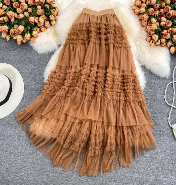 blackbrownkhaki mesh irregular skirt women sweet high waist big swing midi faldas female elegant ruffle saias lady summer new 202946994, Black
blackbrownkhaki mesh irregular skirt women sweet high waist big swing midi faldas female elegant ruffle saias lady summer new 202946994, Black
