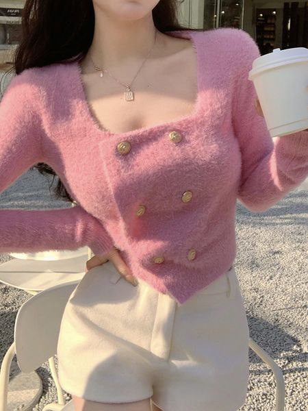 womens knits tees pink button sweater women winter korean fashion in short cardigan elegant knitted crop streetwear 2000s clothes 230808, White
womens knits tees pink button sweater women winter korean fashion in short cardigan elegant knitted crop streetwear 2000s clothes 230808, White