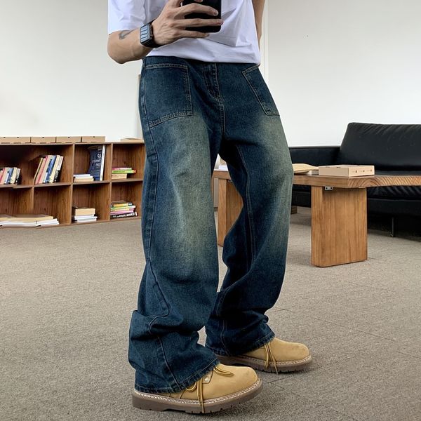 mens jeans men vintage straight baggy denim pant streetwear american style fashion wide leg trousers retro loose casual 230809, Blue
mens jeans men vintage straight baggy denim pant streetwear american style fashion wide leg trousers retro loose casual 230809, Blue