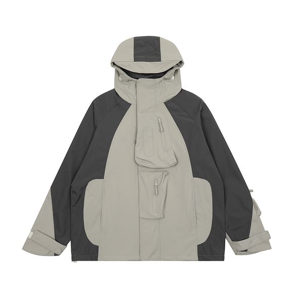 men's down parkas 2023 mens undermycar armor zipper windproof hooded jacket tatting multiple pockets outdoor wear size 1 2 3 412 230809, Black
men's down parkas 2023 mens undermycar armor zipper windproof hooded jacket tatting multiple pockets outdoor wear size 1 2 3 412 230809, Black