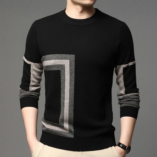 men's sweaters 2023 autumn mens pullover sweater winter men casual oneck business coats slim fit knitted pullovers clothing 230809, White;black
men's sweaters 2023 autumn mens pullover sweater winter men casual oneck business coats slim fit knitted pullovers clothing 230809, White;black