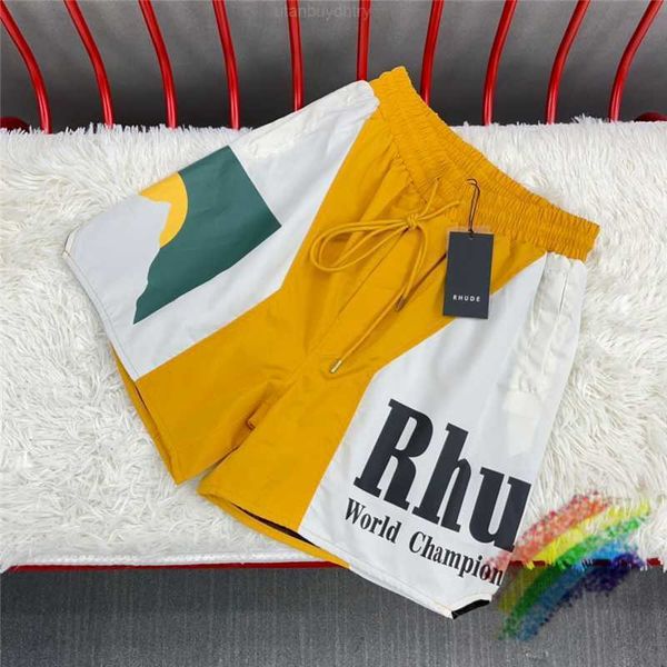 yellow patchwork sunset rhude shorts men women inside mesh rhude breeches drawstring, White;black
yellow patchwork sunset rhude shorts men women inside mesh rhude breeches drawstring, White;black