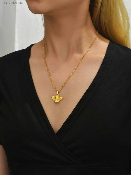 angel pendant necklace stainless steel couple collar chain simple fashion trend jewelry womens party gift summer accessories l230620, Silver
angel pendant necklace stainless steel couple collar chain simple fashion trend jewelry womens party gift summer accessories l230620, Silver