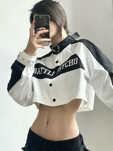 womens jackets y2k cropped racing women spicy girl chic patchwork coat female punk aesthetic long sleeve jacket ladies streetwear 230808, Black;brown
womens jackets y2k cropped racing women spicy girl chic patchwork coat female punk aesthetic long sleeve jacket ladies streetwear 230808, Black;brown