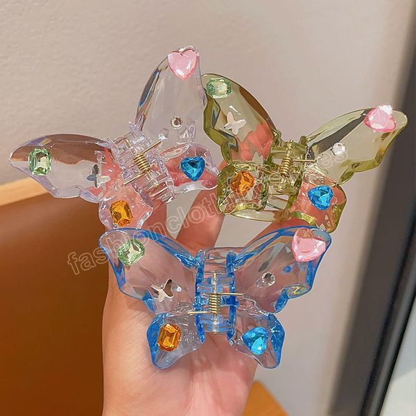 sweet korean butterfly hair claw clips for women girl acrylic crystal transparent back head hair catch hairpin hair accessories, Slivery;white
sweet korean butterfly hair claw clips for women girl acrylic crystal transparent back head hair catch hairpin hair accessories, Slivery;white