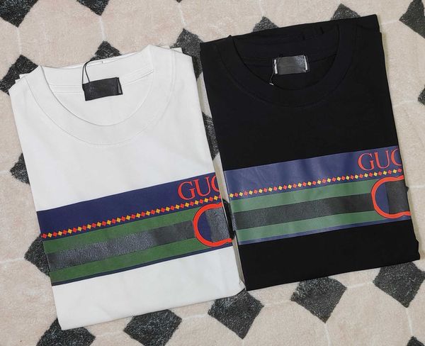 designer t shirt short sleeve for men women casual fashion version gu counter charge 1:1 23ss colorful stripe print pattern cotton crew neck, White;black
designer t shirt short sleeve for men women casual fashion version gu counter charge 1:1 23ss colorful stripe print pattern cotton crew neck, White;black