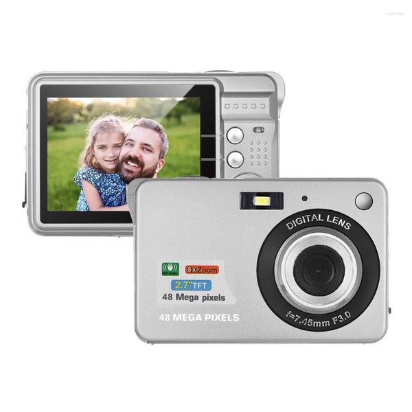 Image of Digital Cameras 1080P 48MP Camera Video Camcorder Anti-shake 8X Zoom 2.7 Inch LCD Screen Smile Capture Built-in Battery For Kids Teens