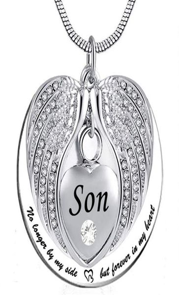 son angel wing urn necklace for ashes heart cremation memorial keepsake pendant necklace jewelry with fill kit and gift9732872, Silver
son angel wing urn necklace for ashes heart cremation memorial keepsake pendant necklace jewelry with fill kit and gift9732872, Silver