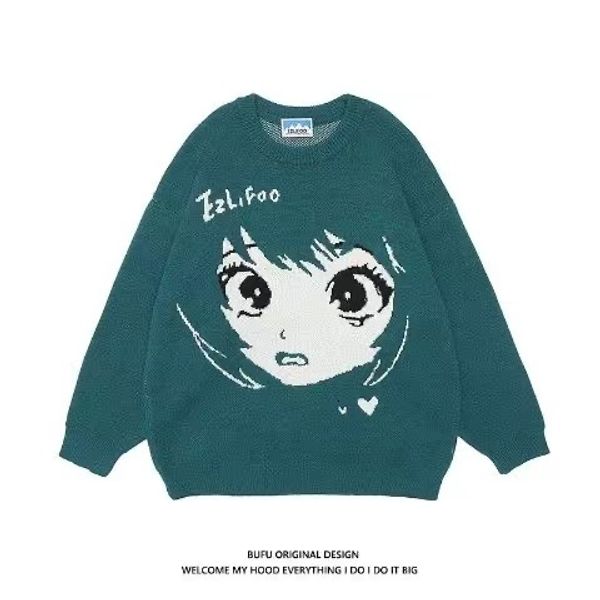 men's sweaters women's sweater women oversize anime y2k aesthetic kawaii pullovers women streetwear goth winter vintage clothing, White;black
men's sweaters women's sweater women oversize anime y2k aesthetic kawaii pullovers women streetwear goth winter vintage clothing, White;black