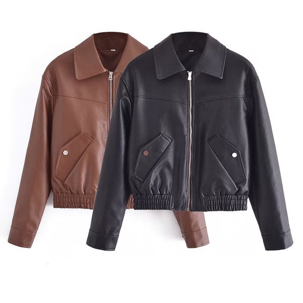 womens jackets early autumn fashion leather coat versatile motorcycle style short jacket 230808, Black;brown
womens jackets early autumn fashion leather coat versatile motorcycle style short jacket 230808, Black;brown