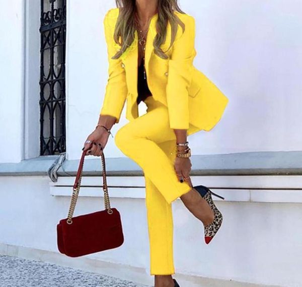 women039s two piece pants office ladytwopiece formal suit fashion women solid color button long sleeve trousers ladies busines2668624, White
women039s two piece pants office ladytwopiece formal suit fashion women solid color button long sleeve trousers ladies busines2668624, White