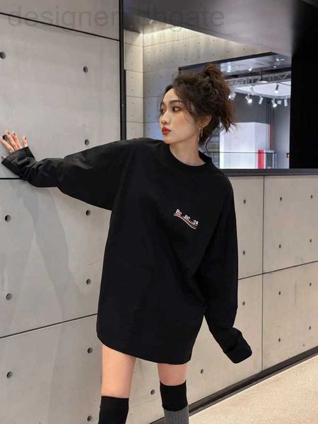 women's t-shirt designer 2023 autumn new paris b home embroidery long sleeve t-shirt underlay, White
women's t-shirt designer 2023 autumn new paris b home embroidery long sleeve t-shirt underlay, White