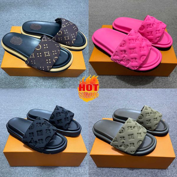 designer slippers women pool pillow sandals couples slippers men women summer flat shoes fashion beach slippers slides with box 35-46, Black
designer slippers women pool pillow sandals couples slippers men women summer flat shoes fashion beach slippers slides with box 35-46, Black