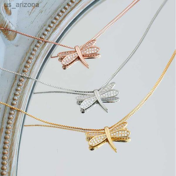 anenjery silver color micro zircon dragonfly necklace female fashion clavicle chain daily jewelry gifts l230620
anenjery silver color micro zircon dragonfly necklace female fashion clavicle chain daily jewelry gifts l230620