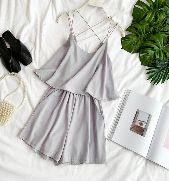2019 new fashion women039s romper solid color ruffled cross straps side pants seaside holiday casual jumpsuits1175537, White
2019 new fashion women039s romper solid color ruffled cross straps side pants seaside holiday casual jumpsuits1175537, White