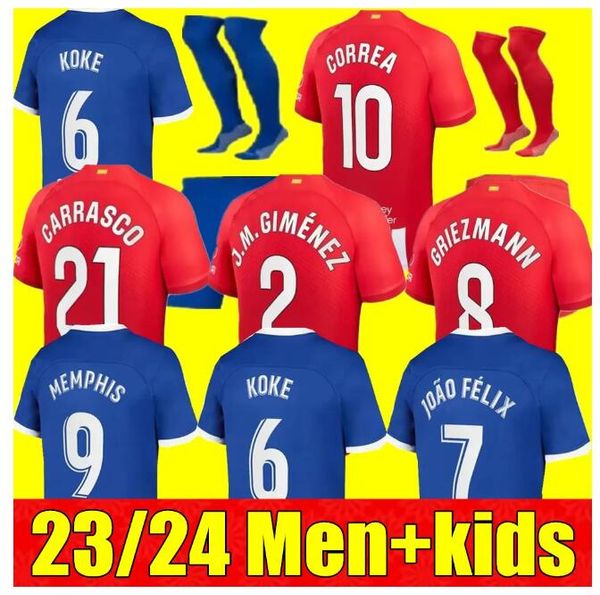120th soccer jerseys 23/24 joao felix 2023 2024 morata m. llorente correa memphis camiseta football shirt men kids kit griezmann r. de paul, Black;yellow
120th soccer jerseys 23/24 joao felix 2023 2024 morata m. llorente correa memphis camiseta football shirt men kids kit griezmann r. de paul, Black;yellow