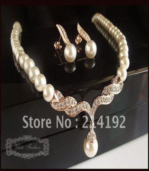 rose gold plated beautiful cream pearl and rhinestone crystal teardrop wedding jewellery set necklac3748156, Black
rose gold plated beautiful cream pearl and rhinestone crystal teardrop wedding jewellery set necklac3748156, Black