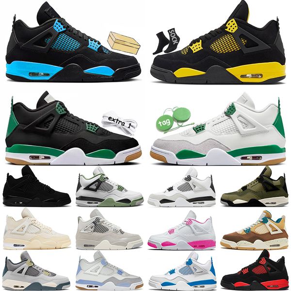 with box womens mens 4s basketball shoes classic black cat jumpman 4 sail pine green frozen moments cacao wow yellow red thunder university
with box womens mens 4s basketball shoes classic black cat jumpman 4 sail pine green frozen moments cacao wow yellow red thunder university