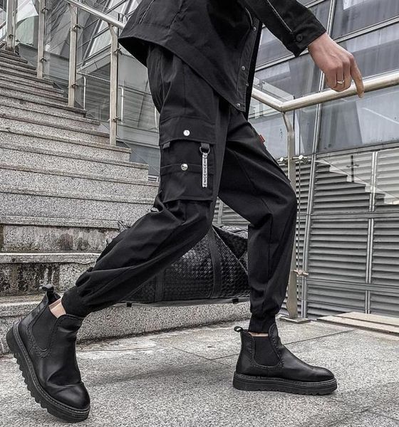 men039s pants cargo men solid color hip hop black loose casual jogger pocket elastic waist ankle length trousers jogging9498877
men039s pants cargo men solid color hip hop black loose casual jogger pocket elastic waist ankle length trousers jogging9498877