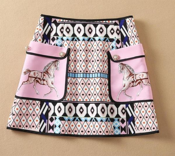 2022 spring summer high waist elegant pink horse print beaded pockets kneelength aline fashion skirt 21o3010207436874, Black
2022 spring summer high waist elegant pink horse print beaded pockets kneelength aline fashion skirt 21o3010207436874, Black