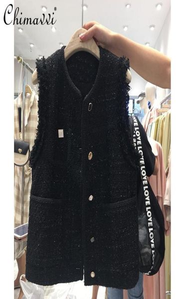 spring women fashion slimming sleeveless black vest lady clothing metal buckle loose tweed waistcoat jacket women039s vests8184798, Black;white
spring women fashion slimming sleeveless black vest lady clothing metal buckle loose tweed waistcoat jacket women039s vests8184798, Black;white