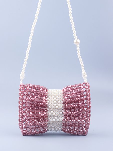 evening bags network red handmade diy knitted pink pearl bow flap retro elegant dinner beaded crossbody bag 230809 
evening bags network red handmade diy knitted pink pearl bow flap retro elegant dinner beaded crossbody bag 230809