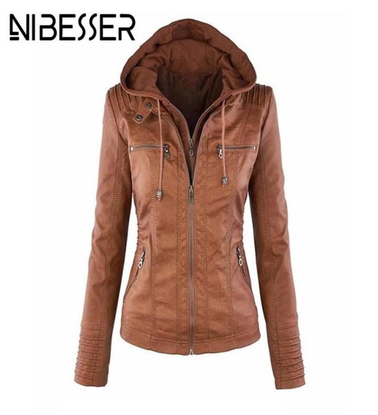 whole nibesser faux leather jacket women autumn winter 2017 long sleeve hooded pu jacket coats motorcycle overcoats plus size6732589, Black;brown
whole nibesser faux leather jacket women autumn winter 2017 long sleeve hooded pu jacket coats motorcycle overcoats plus size6732589, Black;brown