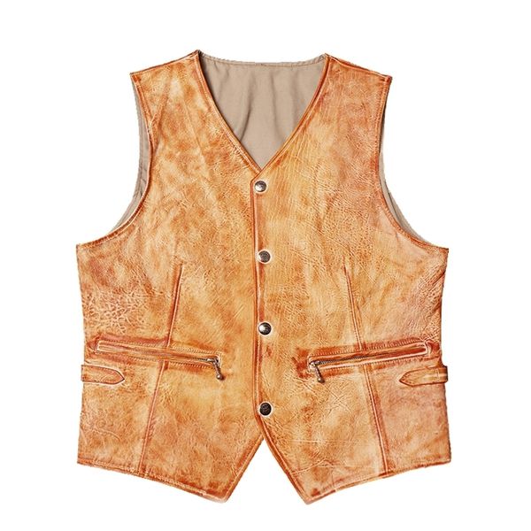 men's vests retro vintage style yellow spring leather vest men plus size 4xl natural sheepskin slim fit short genuine coat 230809, Black;white
men's vests retro vintage style yellow spring leather vest men plus size 4xl natural sheepskin slim fit short genuine coat 230809, Black;white