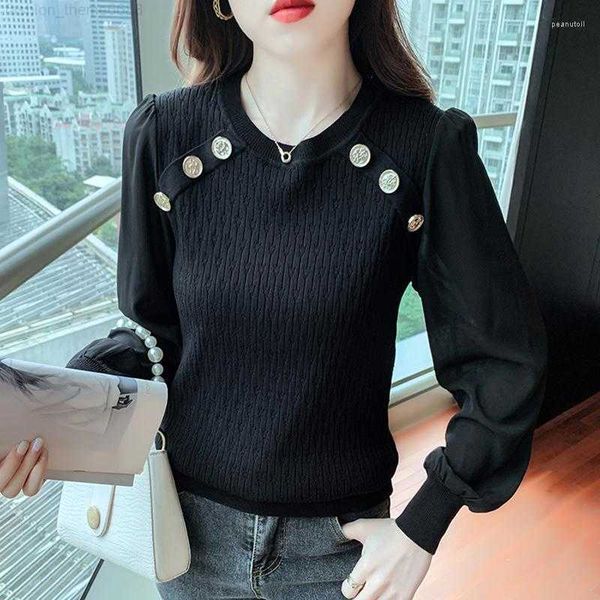 women's sweaters spring autumn chiffon patchwork button women sweater pullovers knitted long sleeve o-neck pullover soft comfortable ba, White;black
women's sweaters spring autumn chiffon patchwork button women sweater pullovers knitted long sleeve o-neck pullover soft comfortable ba, White;black