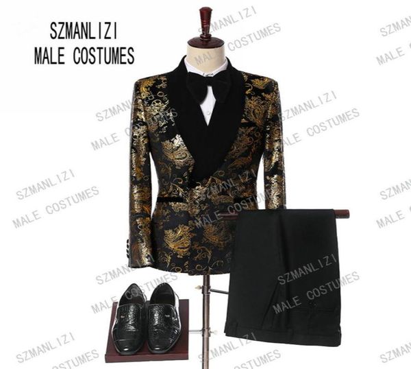 2019 elegant black velvet gold flower double breasted groom tuxedo for men weddingprom suits mens suits with pants bridegroom8106326, Black;gray
2019 elegant black velvet gold flower double breasted groom tuxedo for men weddingprom suits mens suits with pants bridegroom8106326, Black;gray