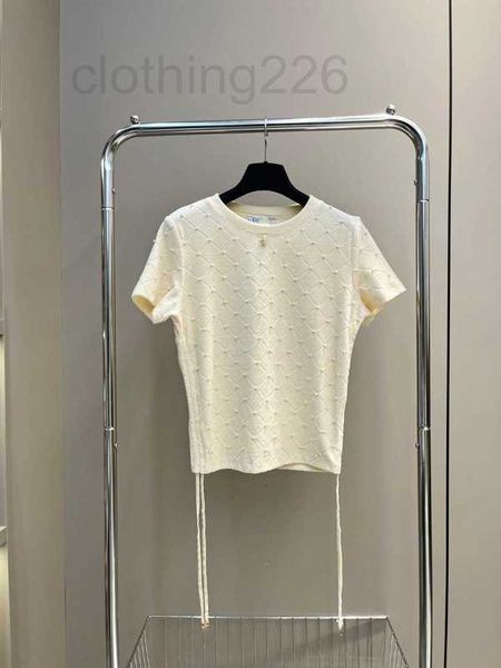 women's t-shirt designer 2023 summer new small fragrance style temperament heavy industry pearl strap diamond short sleeve t-shirt s0mr, White
women's t-shirt designer 2023 summer new small fragrance style temperament heavy industry pearl strap diamond short sleeve t-shirt s0mr, White