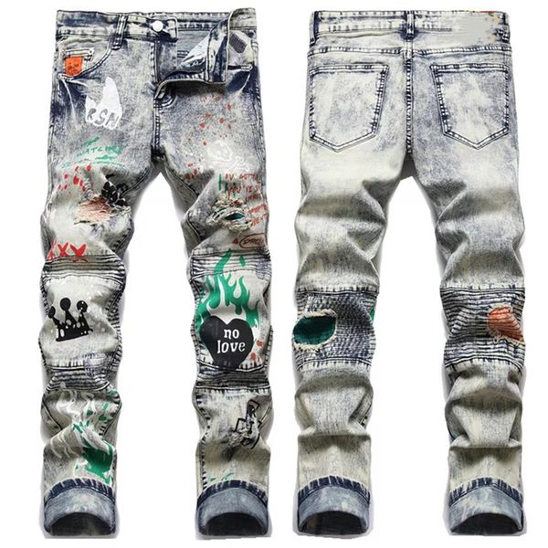 fashionable five-pointed star jeans men star leather patch cloth torn to make old light elastic slim body designer mens jeans pants ripped h, Blue
fashionable five-pointed star jeans men star leather patch cloth torn to make old light elastic slim body designer mens jeans pants ripped h, Blue